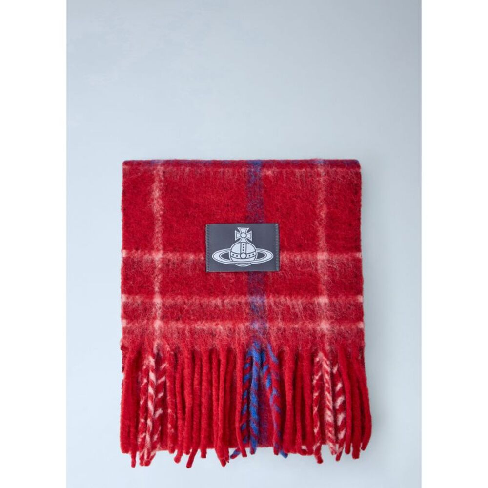 Vivienne Westwood Men Checked Wool Scarf